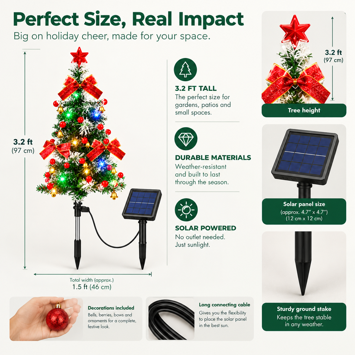 Solar Sprout™ Solar Powered Christmas Tree