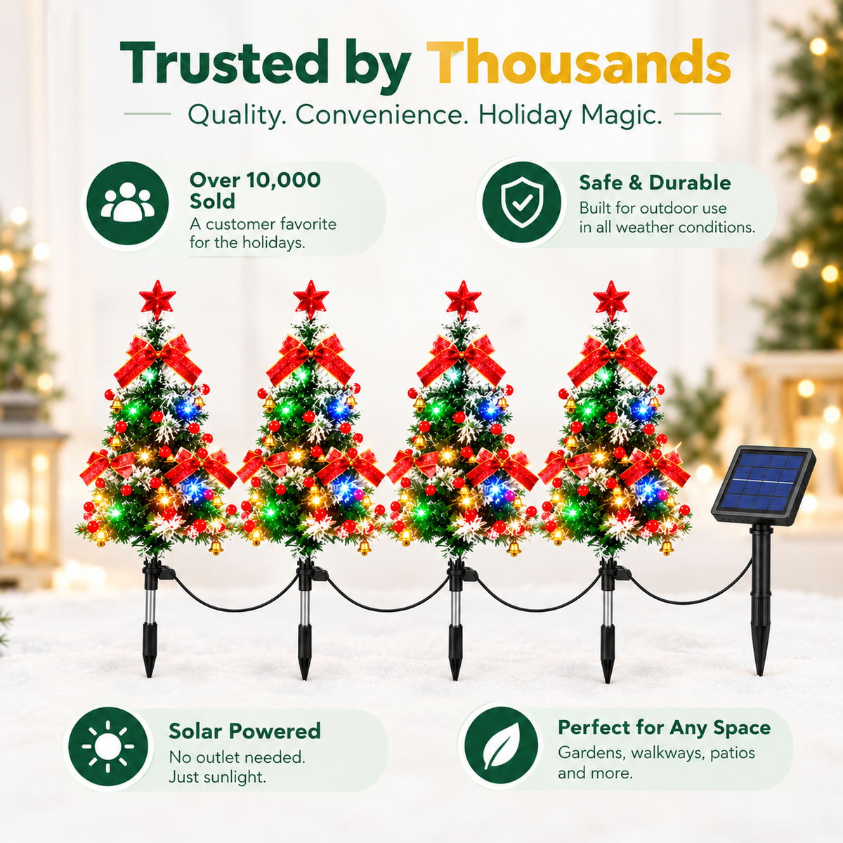 Solar Sprout™ Solar Powered Christmas Tree